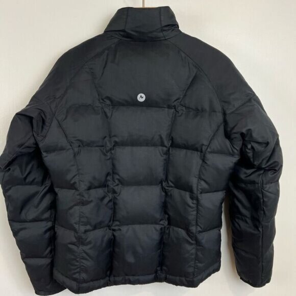 Vintage Marmot Women’s Small Puffer Jacket Goose Down Black 650 Fill Ski Snow - Picture 8 of 14